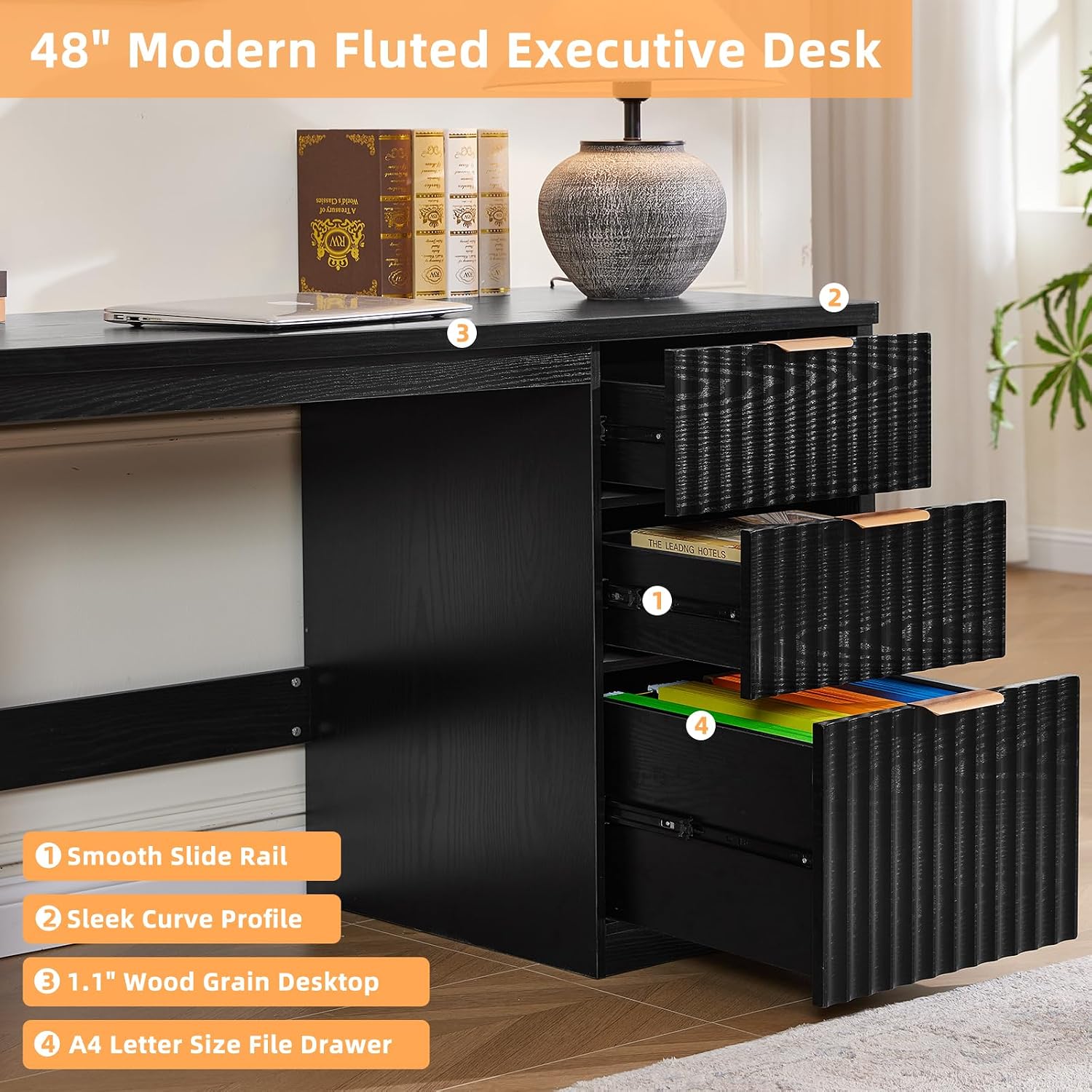 Detalle 2 de LEYAOYAO Wood Desk, 48-Inch