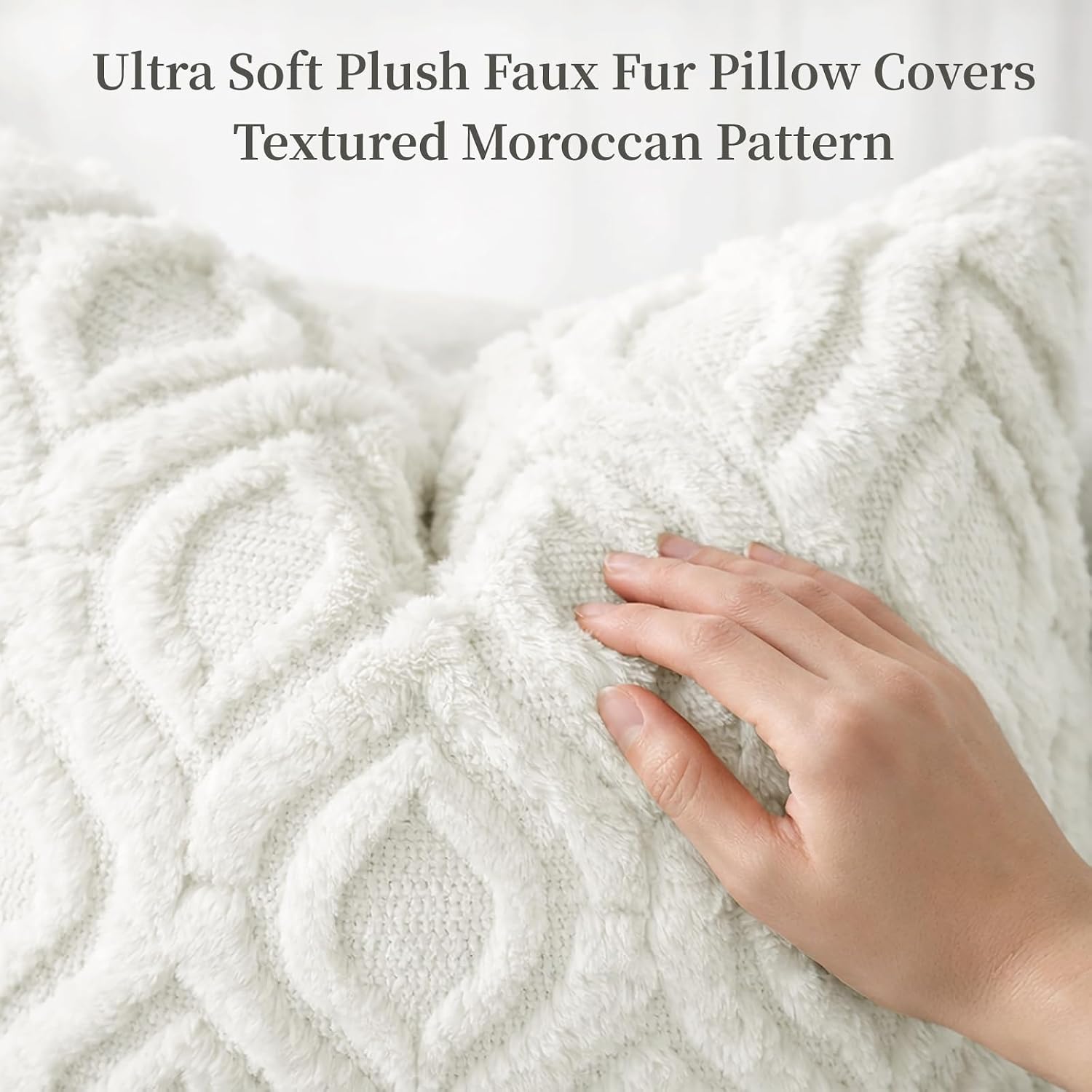 Thumbnail 1 de decorUhome Faux Fur Pillow Covers 18x18