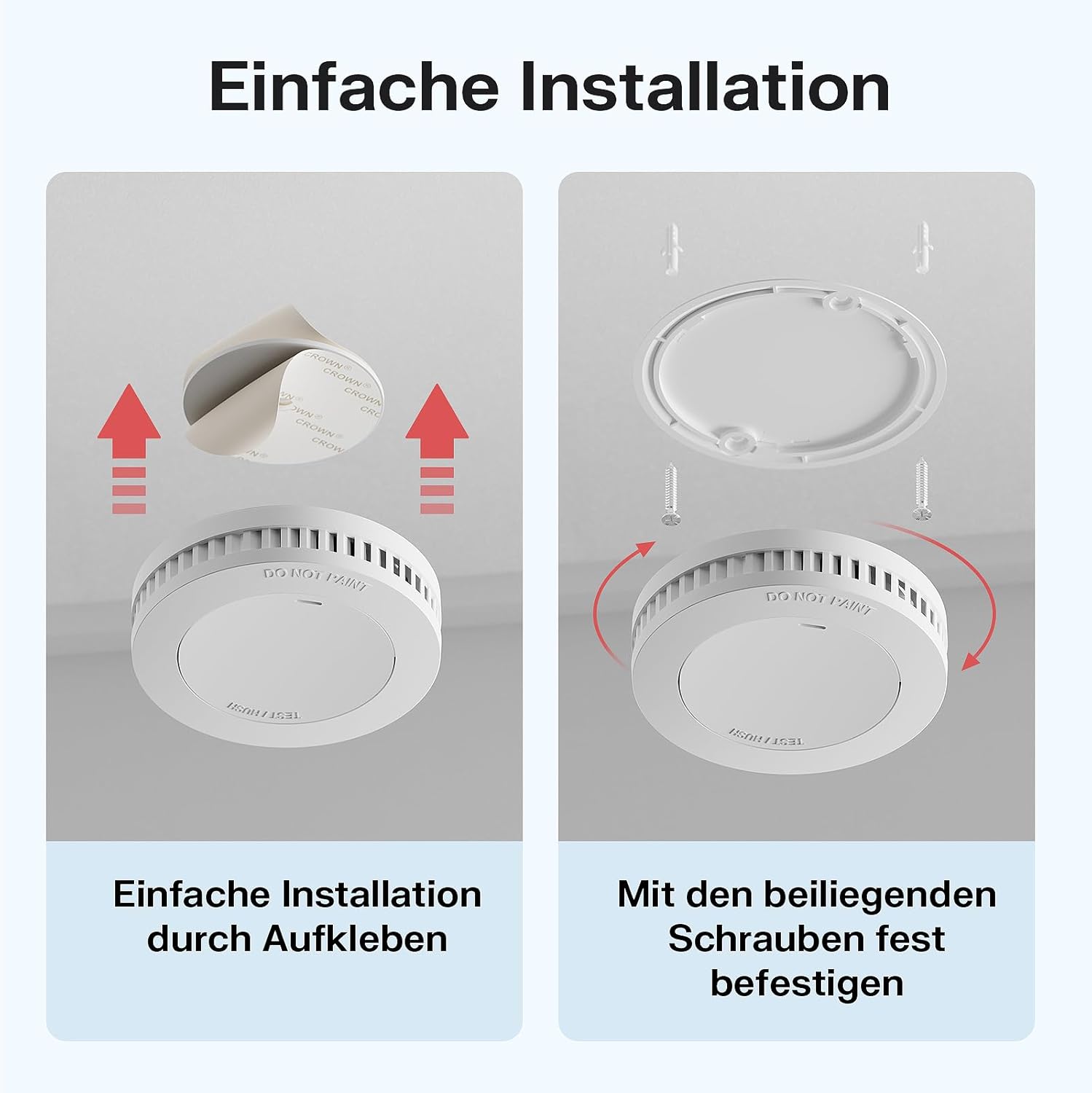 Thumbnail 5 de RUNIDUR Rauchmelder 10 Jahre Batterie – Mini Flacher Feuermelder, TÜV Rheinland Zertifiziert (6 Stück)