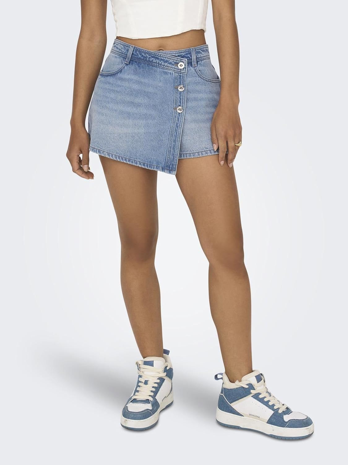 Detalle 2 de ONLY Female Rock ONLLESLY Minirock – Hosenrock für Damen von ONLY