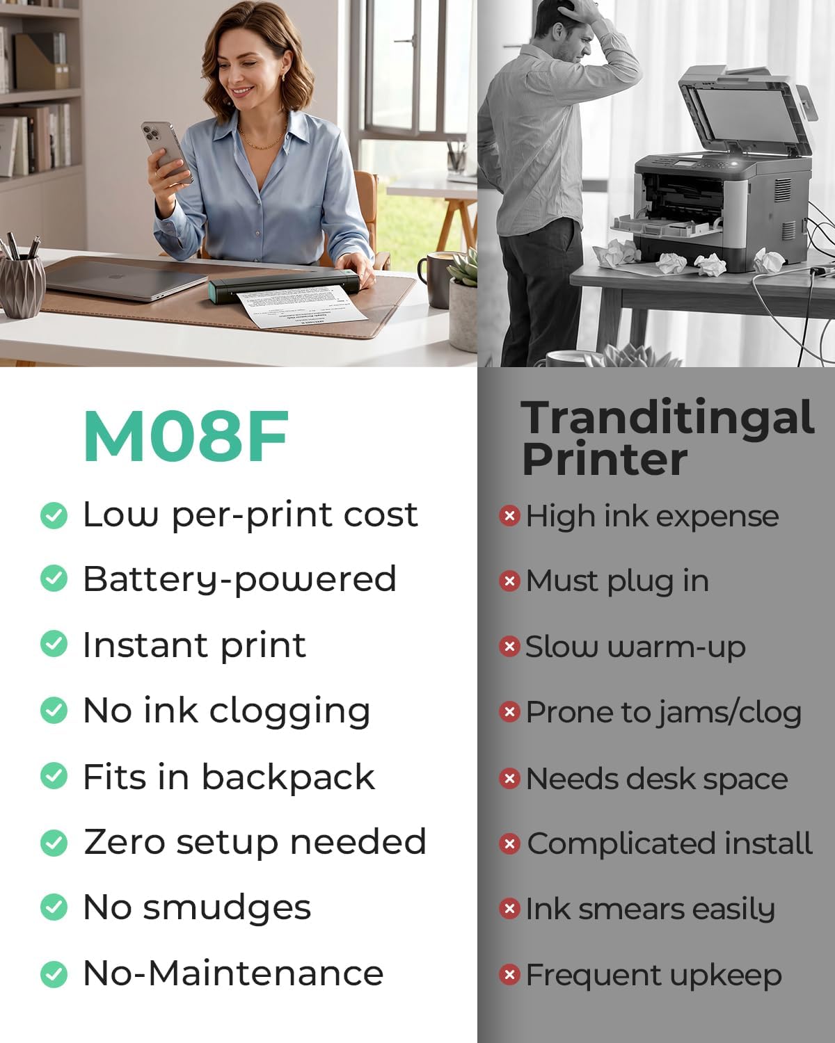 Thumbnail 4 de Phomemo M08F Portable Thermal Printer 1200mAh
