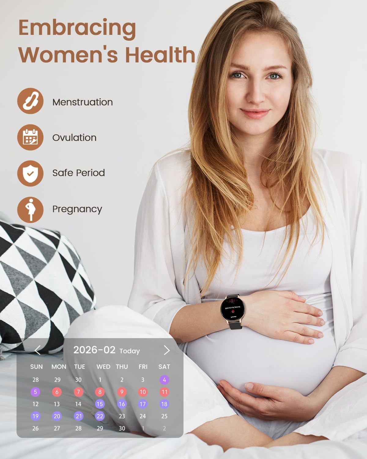 Thumbnail 2 de Montre Connectée Femme Oliimptek 1,39'' – Santé féminine, GPS non, IP68, Bluetooth 5.3