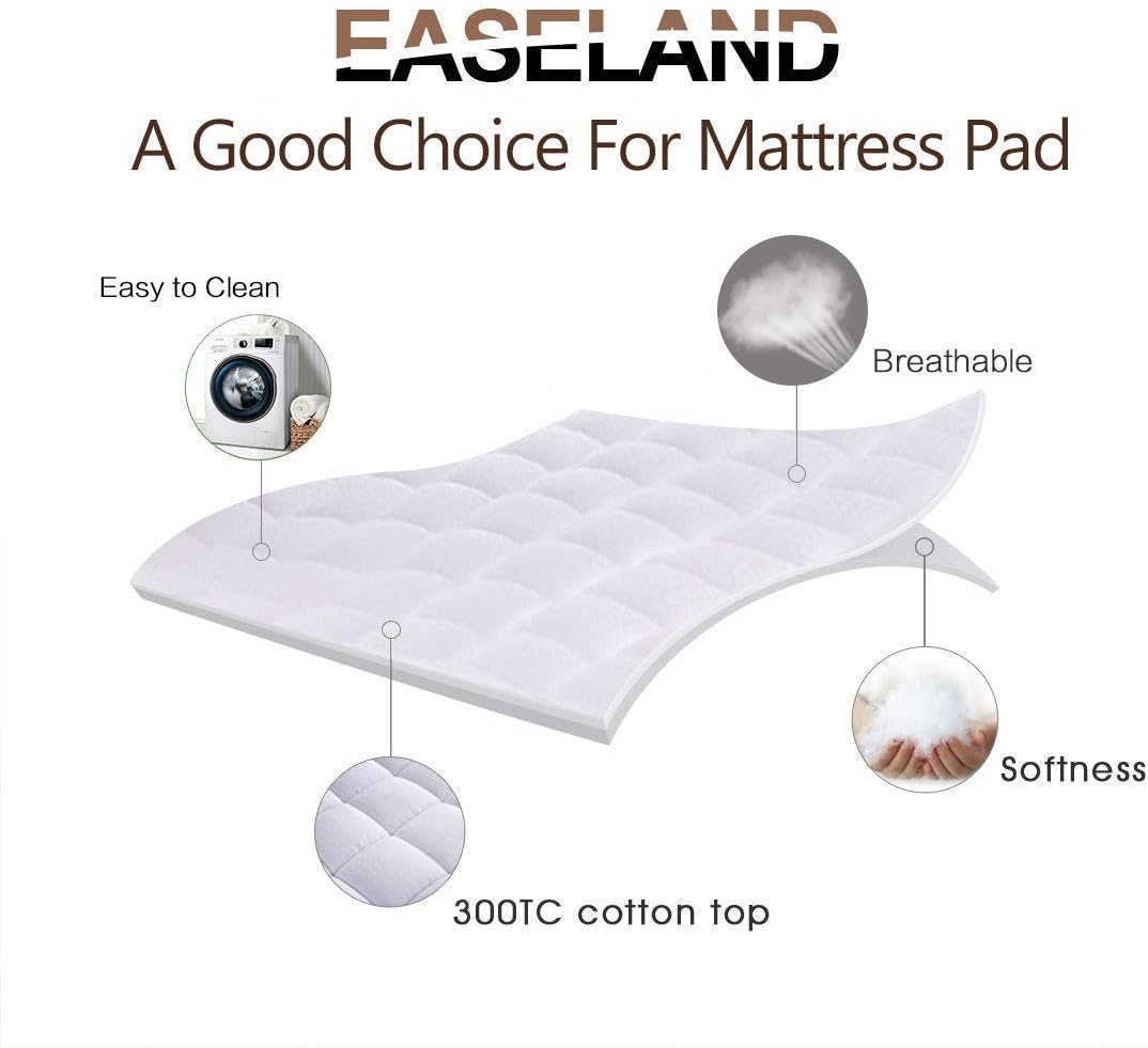 Detalle 2 de EASELAND Queen Size Mattress Pad 60x80 inch