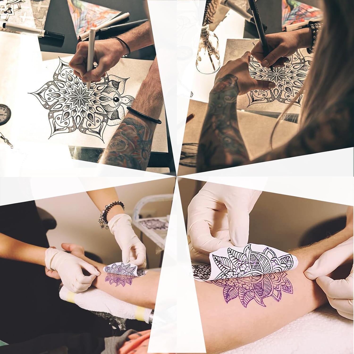 Thumbnail 4 de LEAYOKA Tattoo-Transferpapier (A4, 50 Blatt) mit 4-Schicht-Matrizen für Tattoo-Übetragung