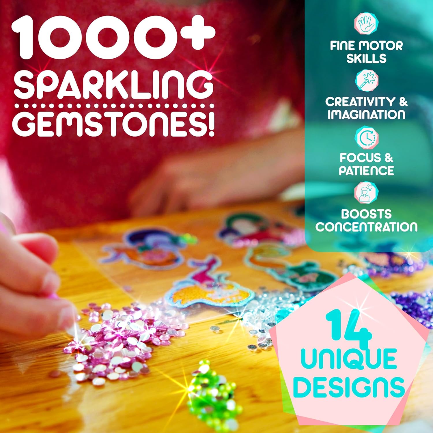 Thumbnail 5 de Blue Squid Mermaid Diamond Art Kit for Kids
