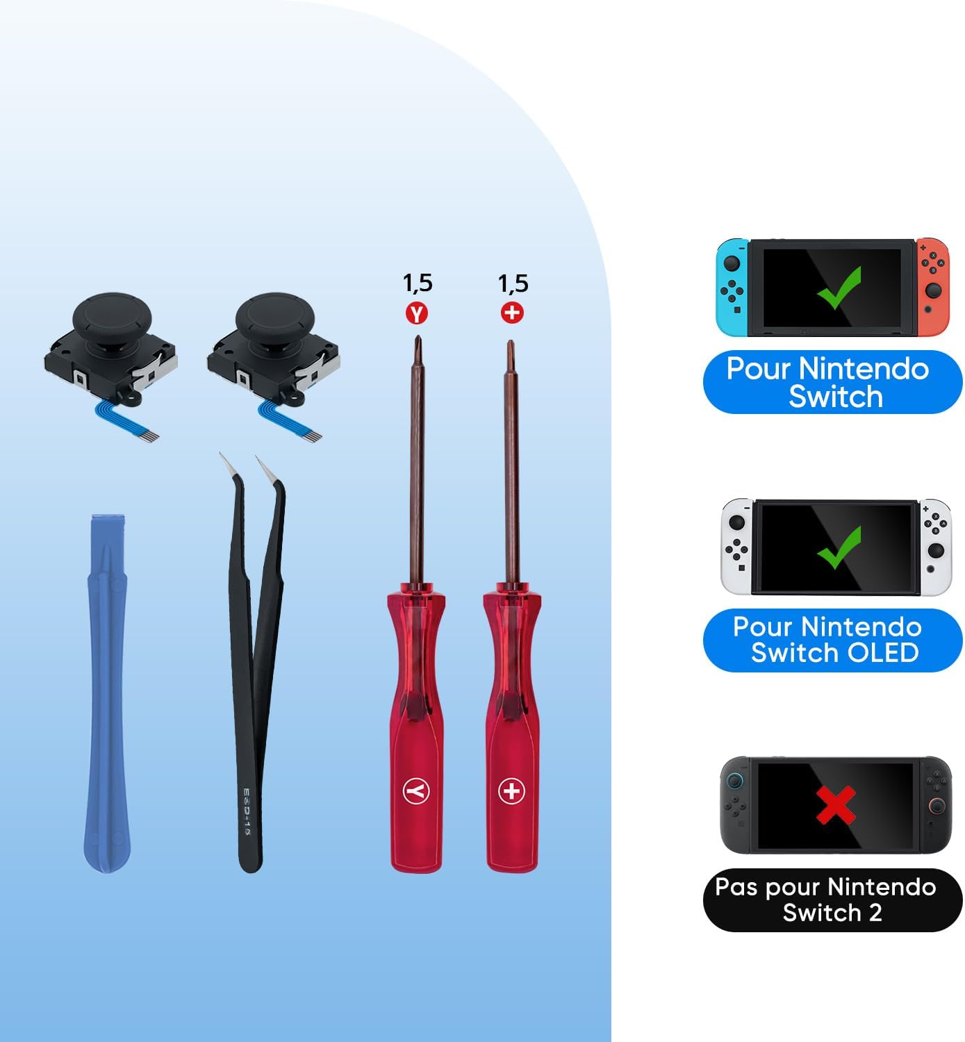 Thumbnail 2 de Wigearss 2Pcs Joystick analogique