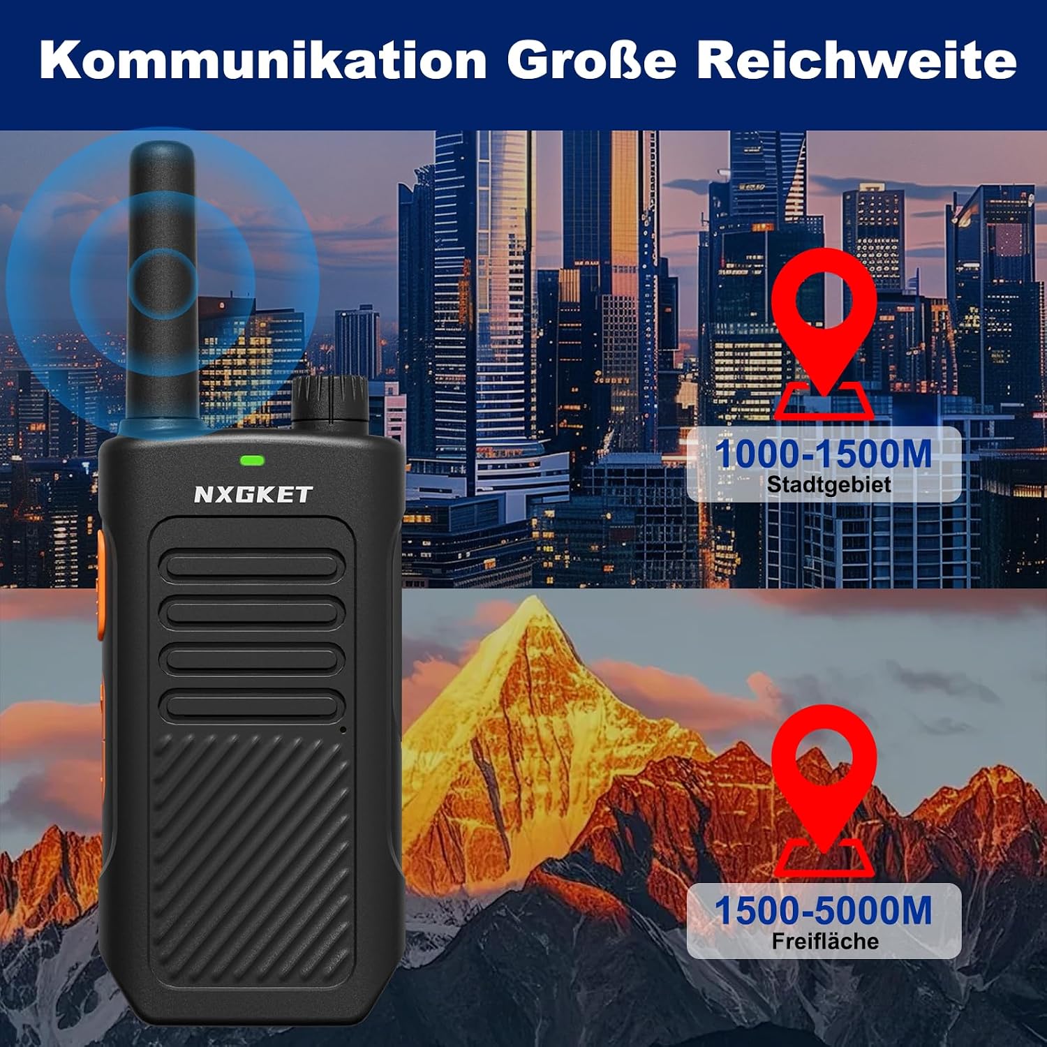 Thumbnail 1 de NXGKET Walkie Talkies 1500 mAh