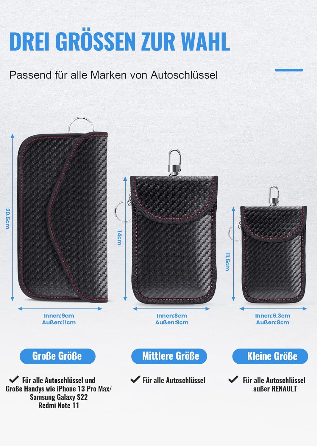 Detalle de Lanpard Keyless Go Schutzhülle 2er Pack