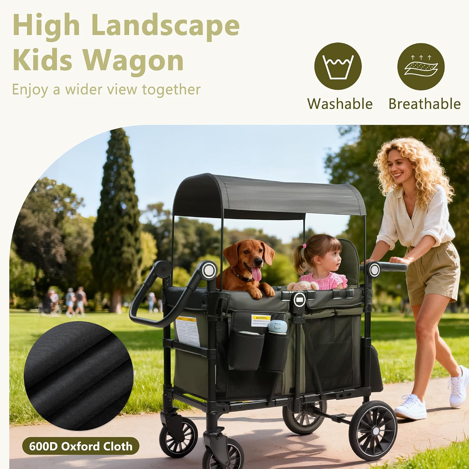 Detalle 1 de Kinder King Stroller Wagon for 2 Kids