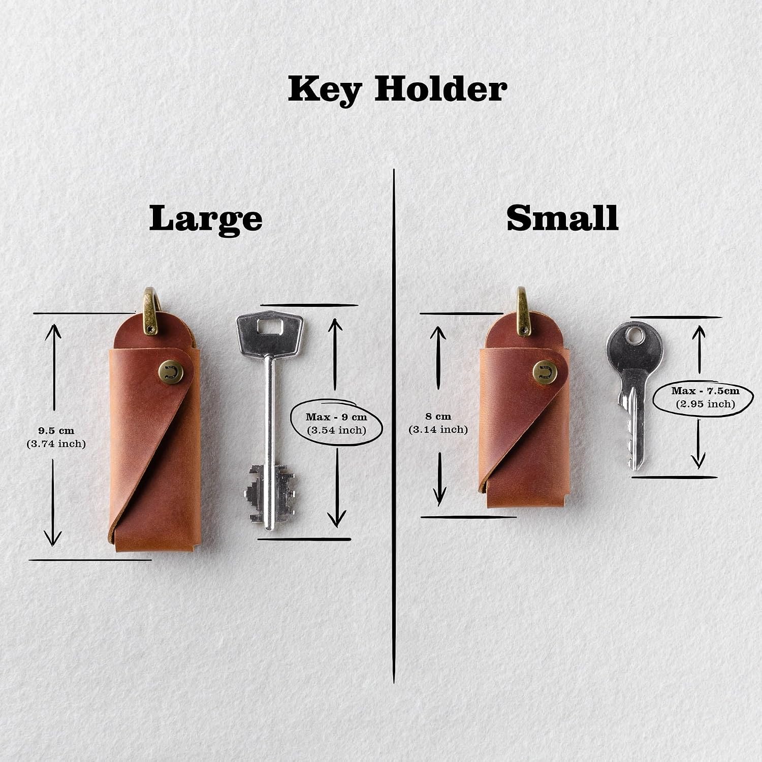 Detalle de Crazy Horse Craft Schlüsselanhänger Leder – Schlüsseletui Organizer Halter