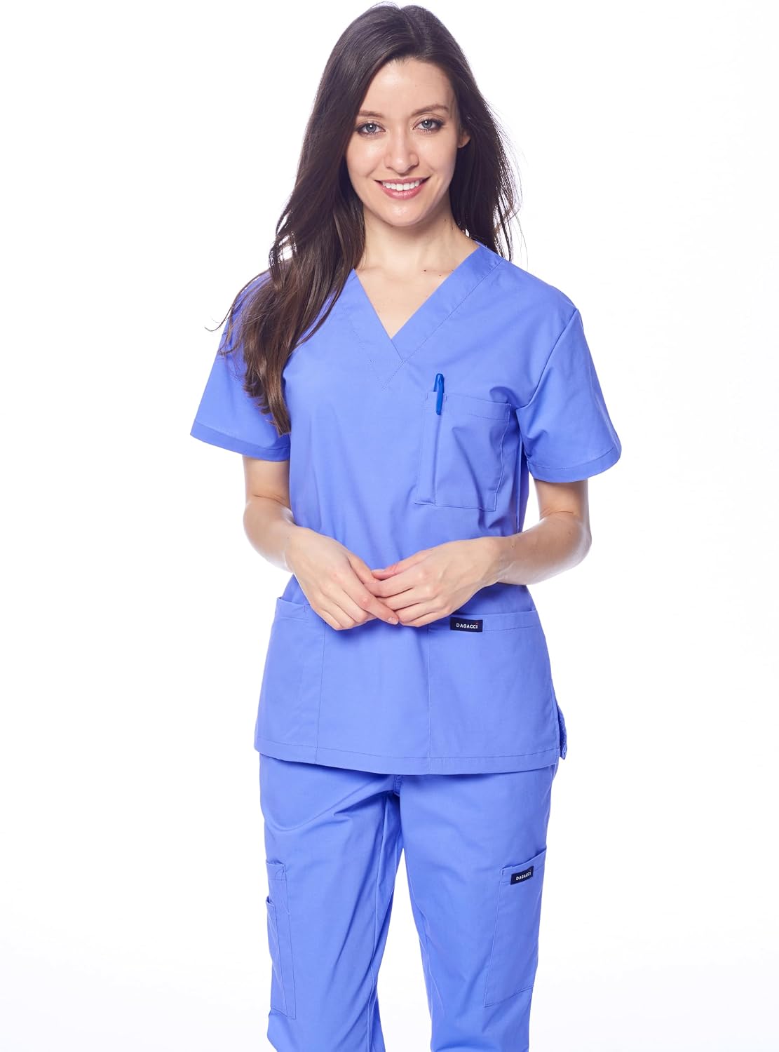 Detalle de Dagacci Scrubs Medical Uniform Set for Women and Men — Top and Pants