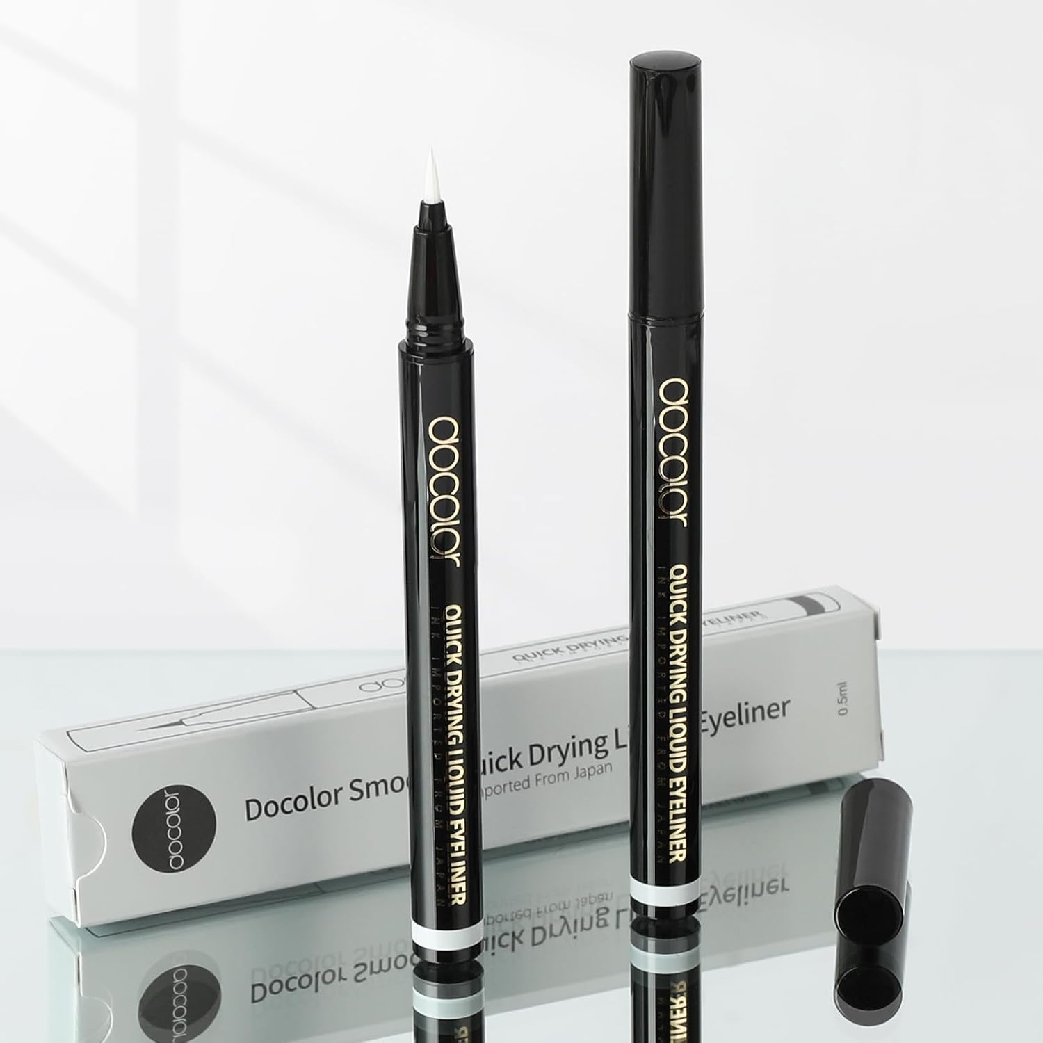 Thumbnail 5 de docolor Waterproof Eyeliner Pen, White Liquid Liner with Ultra-Fine Tip