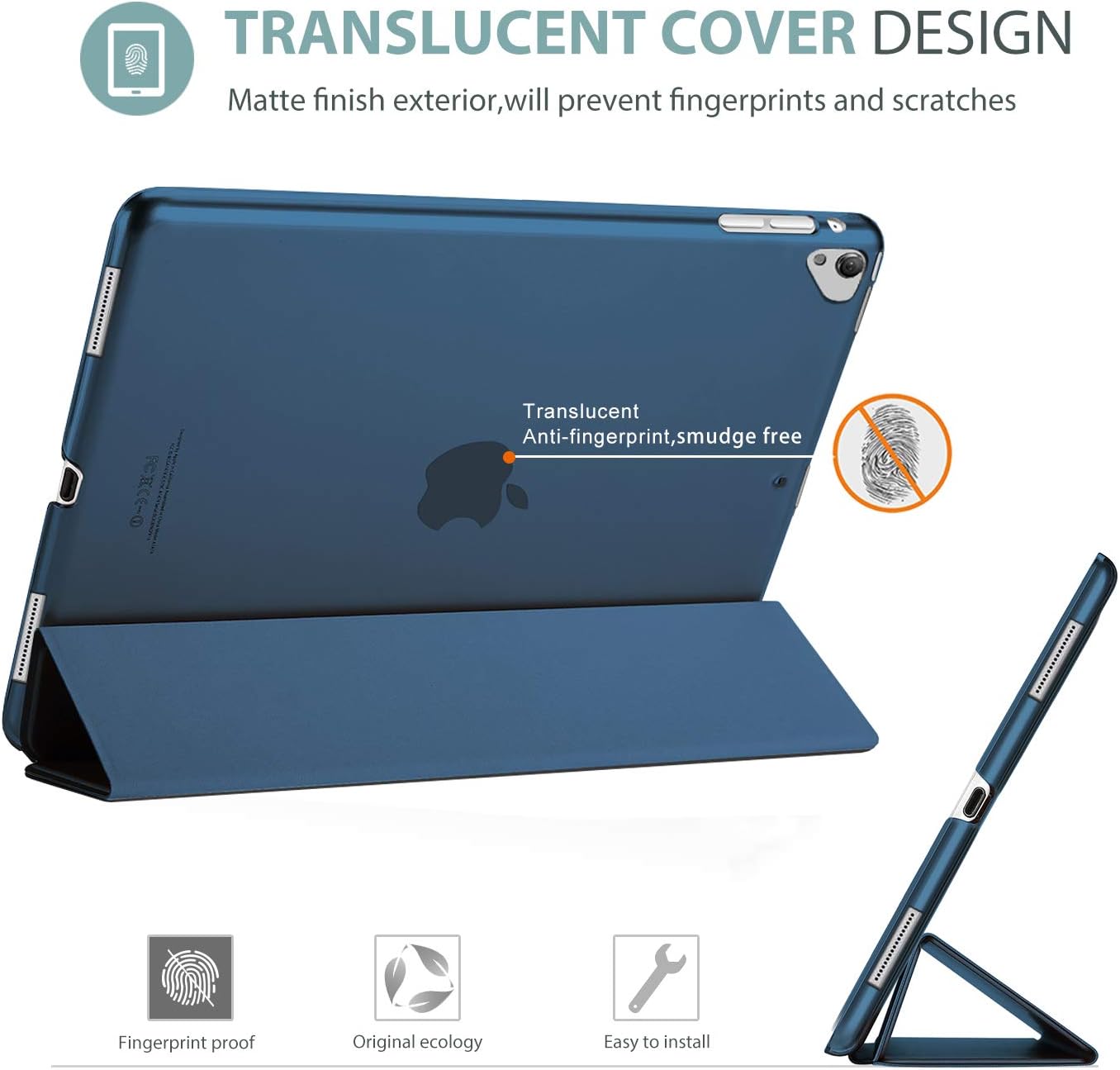 Thumbnail 2 de ProCase Smart Case for iPad Pro 12.9 (1st & 2nd Gen, 2015/2017) with auto Sleep/Wake support – Navy