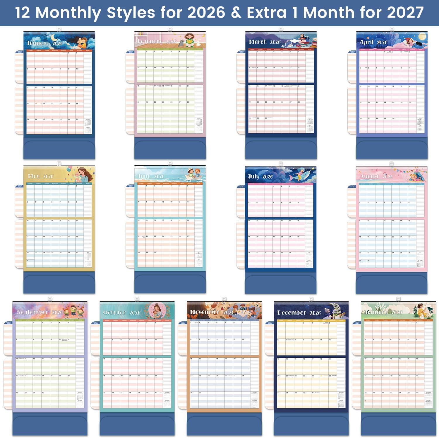 Thumbnail 5 de Moms Magnetic 2026 Calendar 21.5" x 11.8" 📅