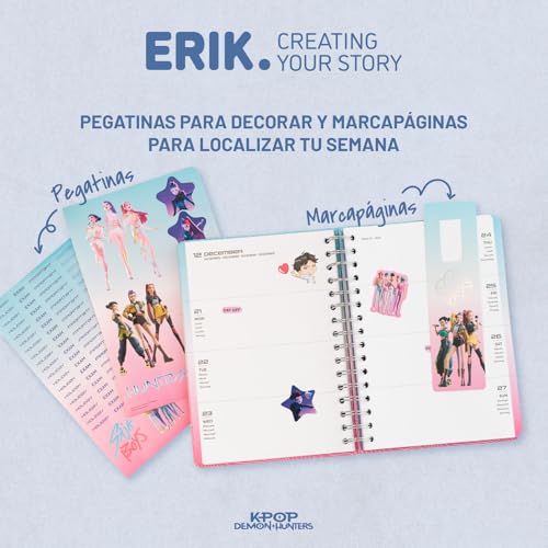 Detalle de Grupo Erik Agenda escolar 2026 2027 Semana Vista KPop
