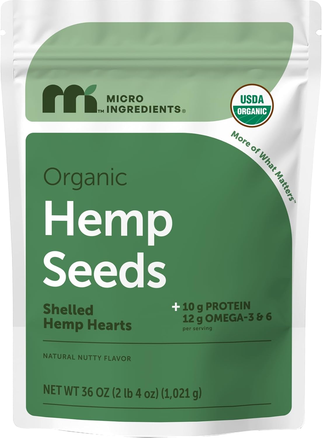 Detalle de Micro Ingredients Organic Hemp Seeds, 36 oz