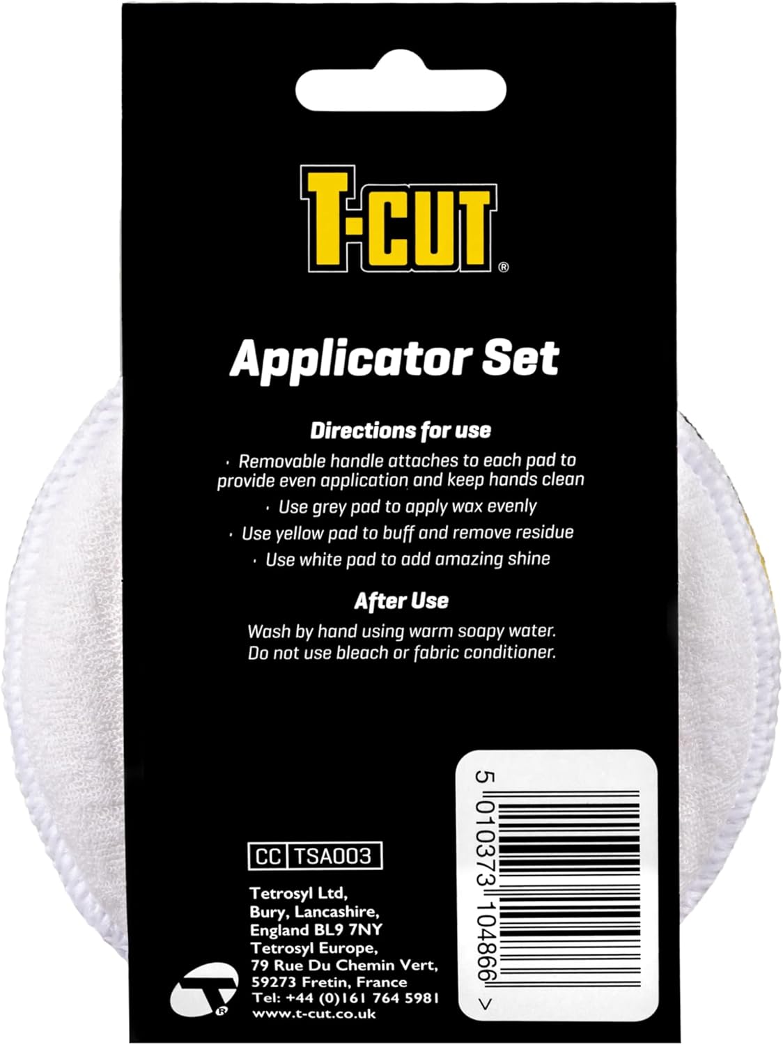 Thumbnail 2 de T-Cut Wax Applicator Set with Handle – 3-pad polishing, waxing and gloss finish tool