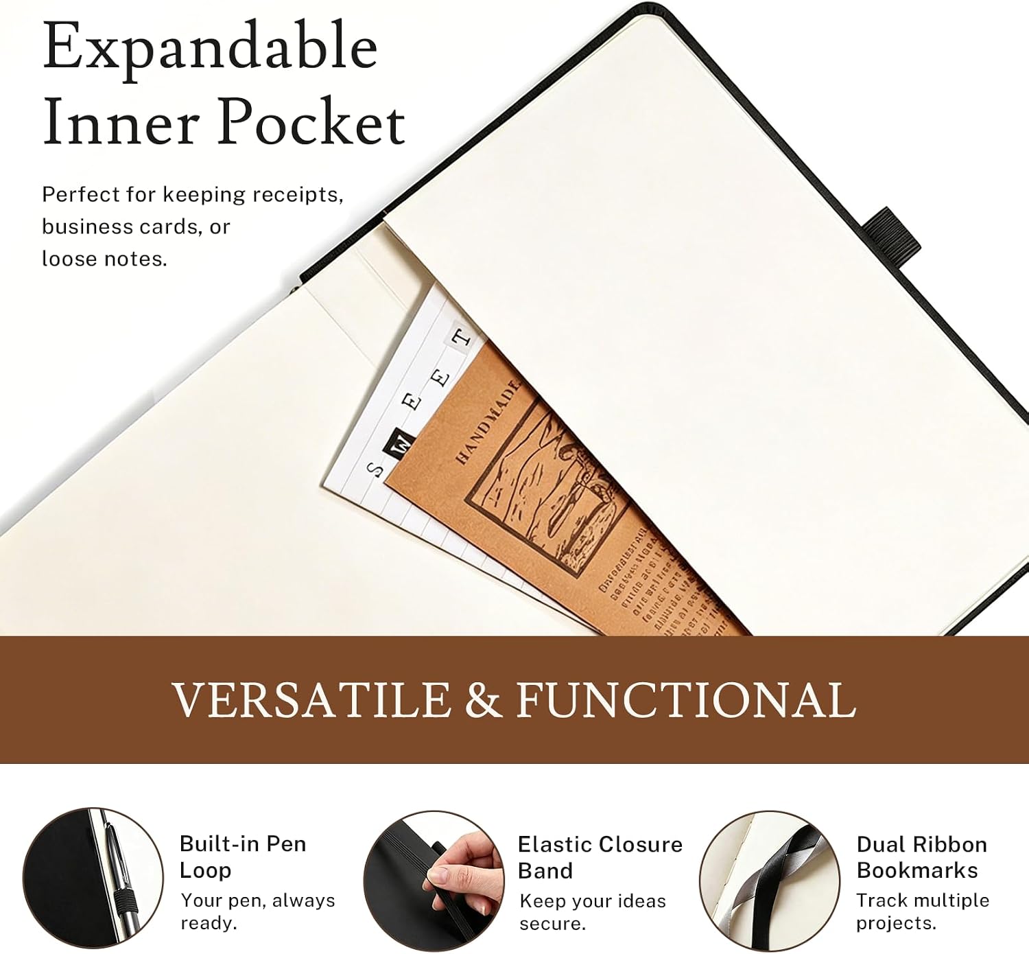 Thumbnail 6 de PAGELYST A5 Blank Journal Notebook, 200 Pages, 4-Pack, 100 GSM Paper