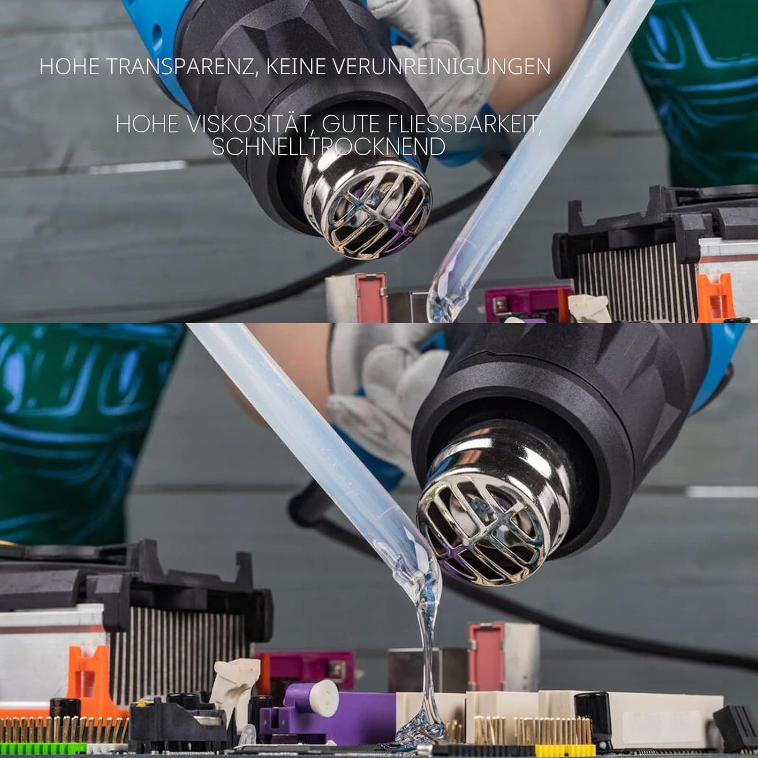 Detalle 2 de Beeway Heißklebepatronen 55 Stück, 11 mm Ø x 100 mm – transparente, schnelltrocknend