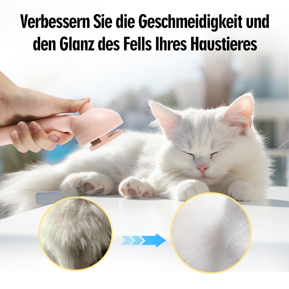 Detalle 2 de Aohcae Dampfbürste für Katzen und Hunde – wiederaufladbar 🐾