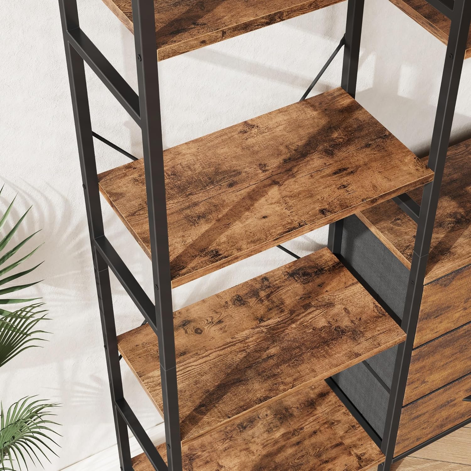 Thumbnail 4 de AFLUI Triple Bookshelf 47" Rustic Brown