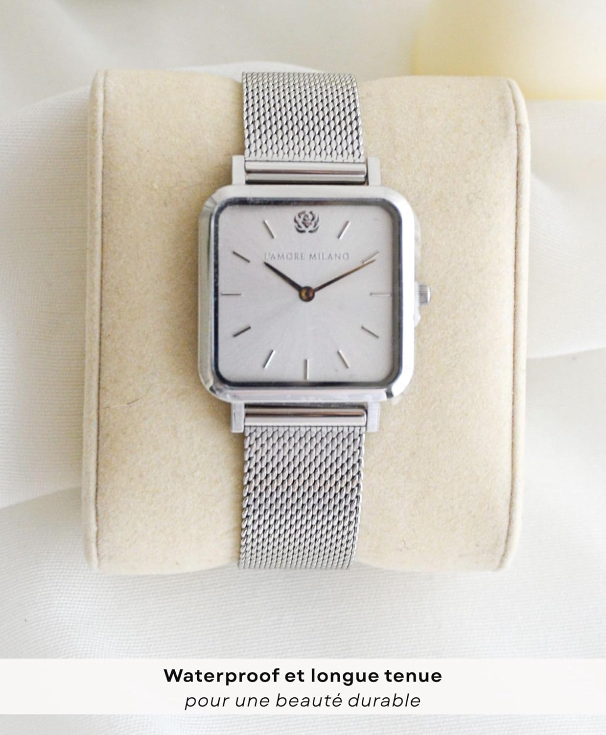 Thumbnail 6 de L'Amore Milano Montre Femme – Coffret Cadeau Rose Éternelle, design carré en inox