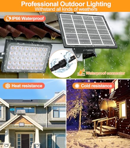 Detalle 2 de MEIKEE Foco Solar Exterior con Mando a Distancia (78 LEDs) — Iluminación versátil para jardín y terraza