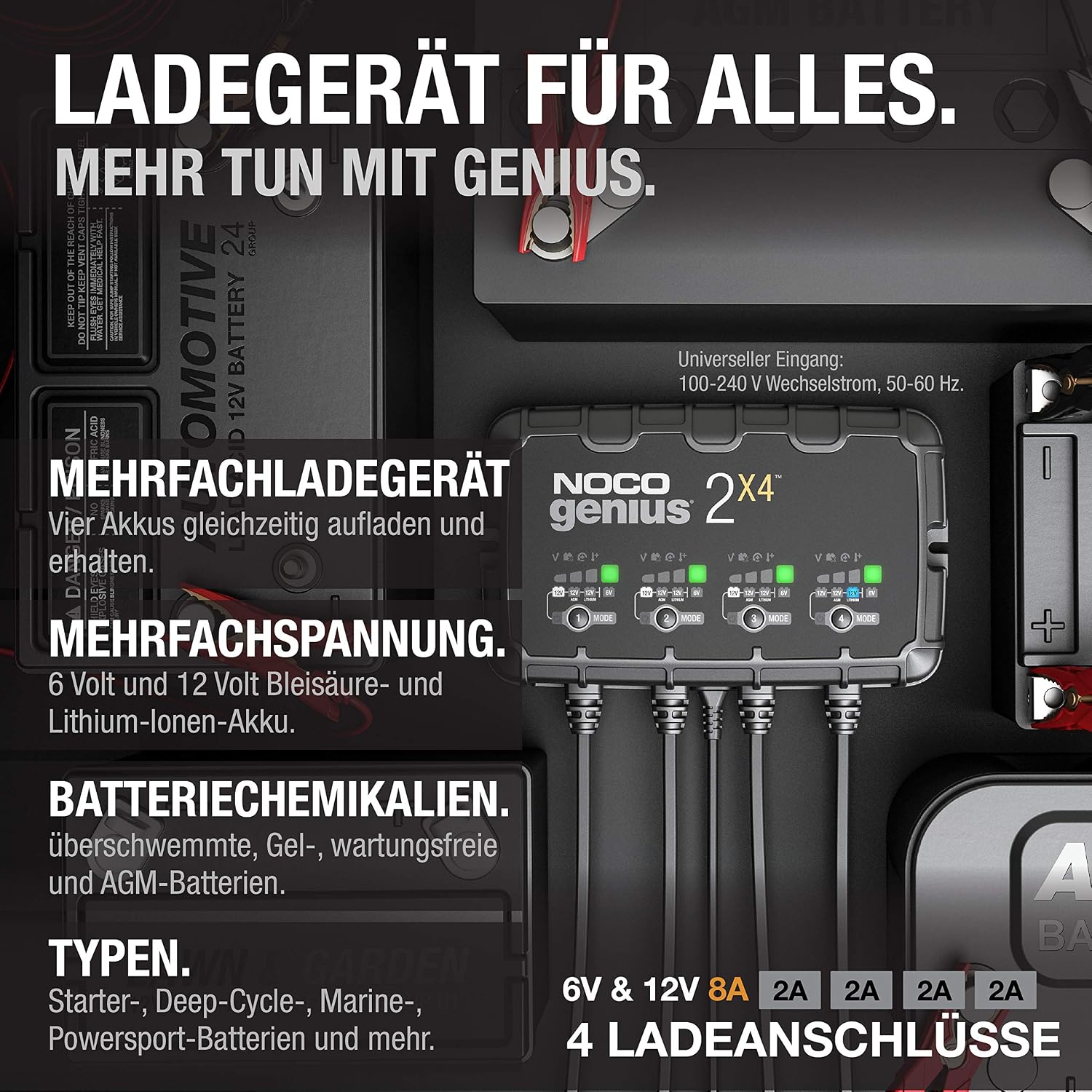 Detalle 2 de NOCO GENIUS2X4 Batterieladegerät 4-Bank
