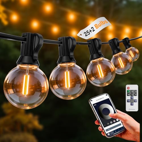 Detalle de Brilvibera G40 Festoon Lights Outdoor Mains Powered 23.5M – App & Remote control