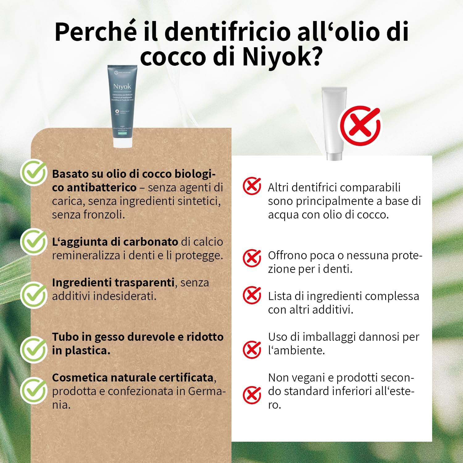 Thumbnail 6 de Niyok Dentifricio al Bio Olio di Cocco Mix di Sapori – 3 x 75 ml, Senza Fluoro, Vegan