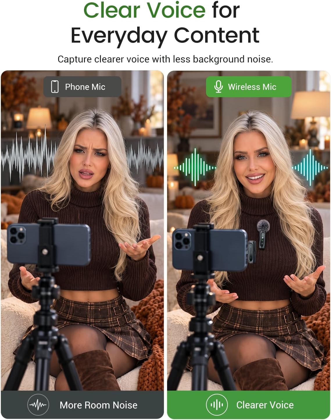 Detalle 2 de Unknown USB C Lavalier Microphone Wireless Mini Mic for Vlogging 🎤