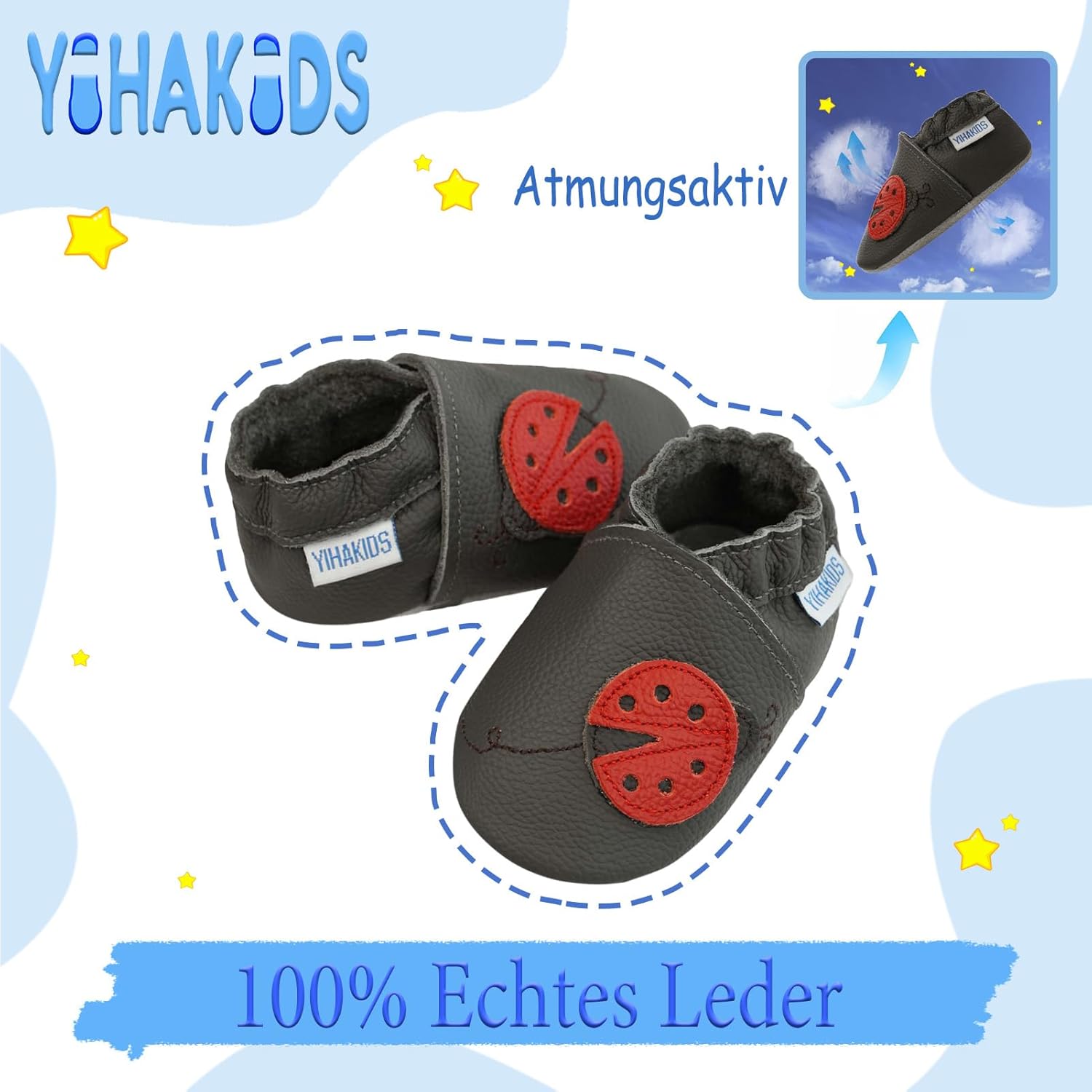 Thumbnail 1 de YIHAKIDS Krabbelschuhe Leder – Babyschuhe für Lauflerner 0–36 Monate