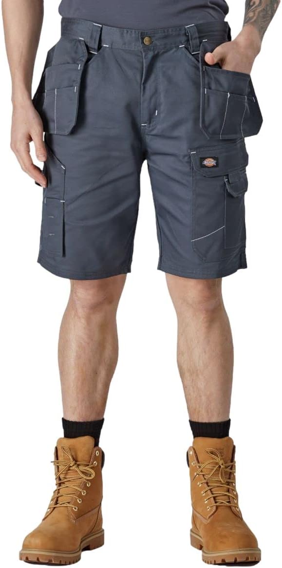 Detalle 2 de Dickies Redhawk Pro – szare szorty robocze, regularny krój, 8 kieszeni