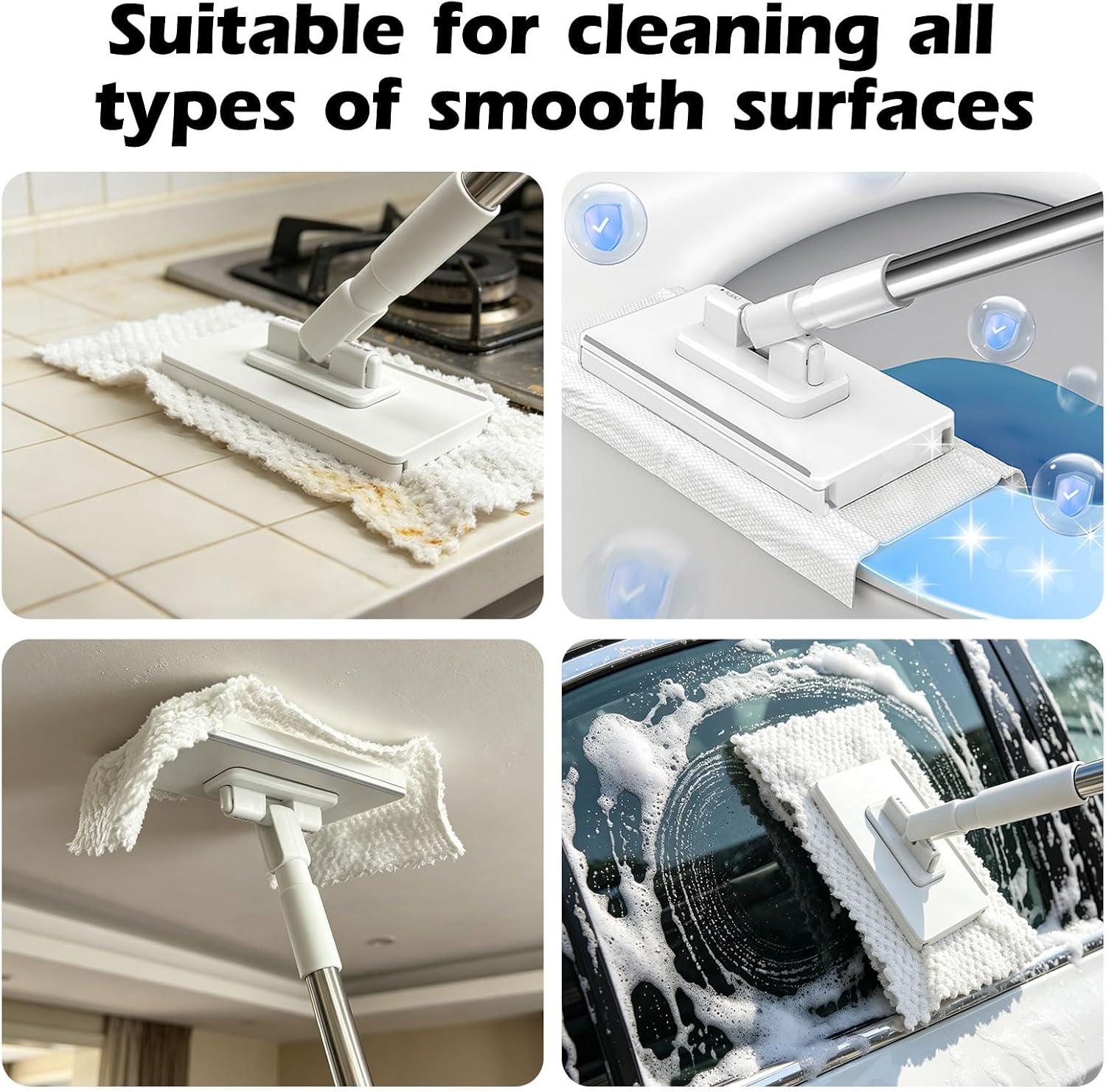 Detalle de Masthome Snap Grip Mini Mop with Built-in Squeegee