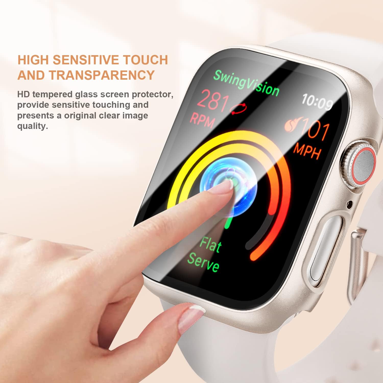 Detalle 2 de Haojavo Apple Watch SE Series 6 5 4 Case, 40mm Tempered Glass, 16-Pack