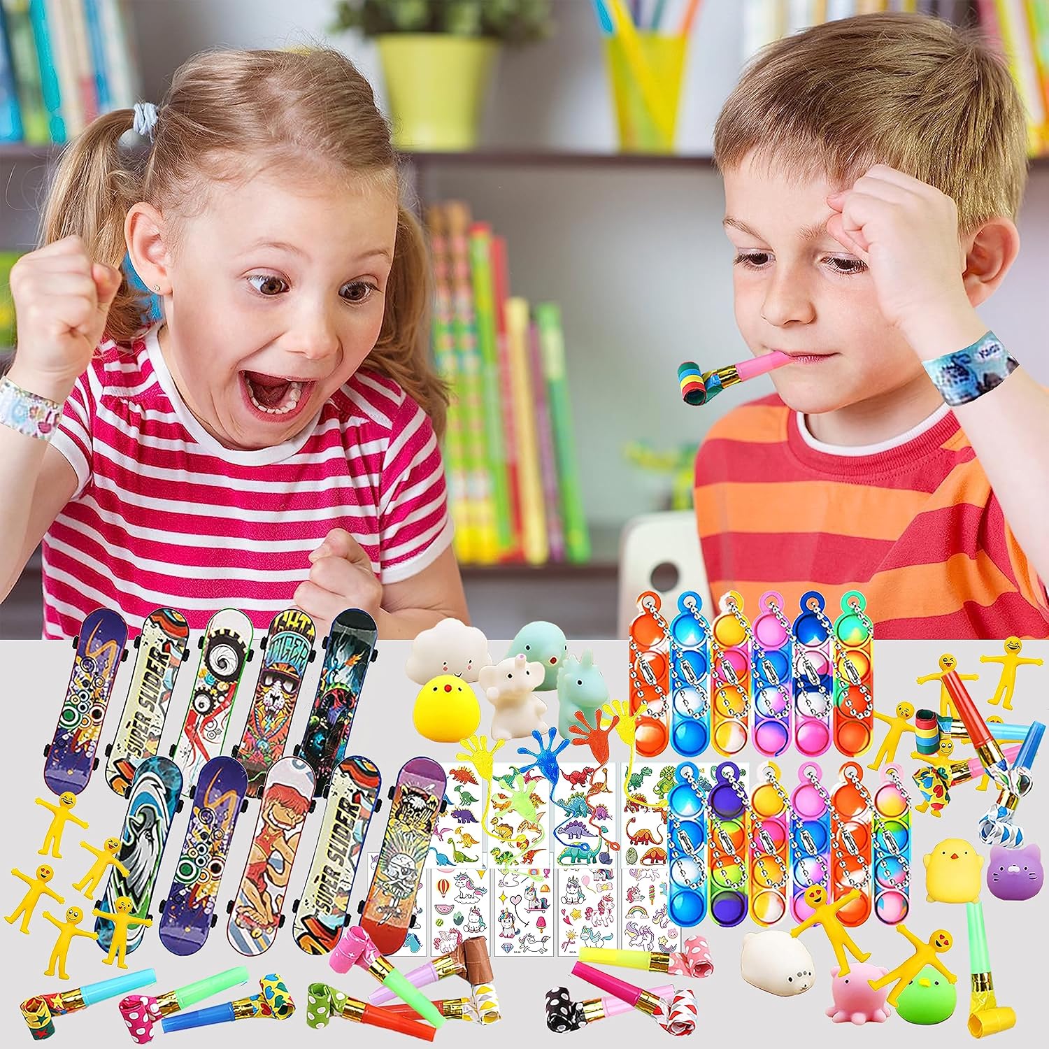 Detalle 2 de Wleozys 80pcs Party Bag Fillers for Kids — A Practical Mix for Classrooms and Celebrations