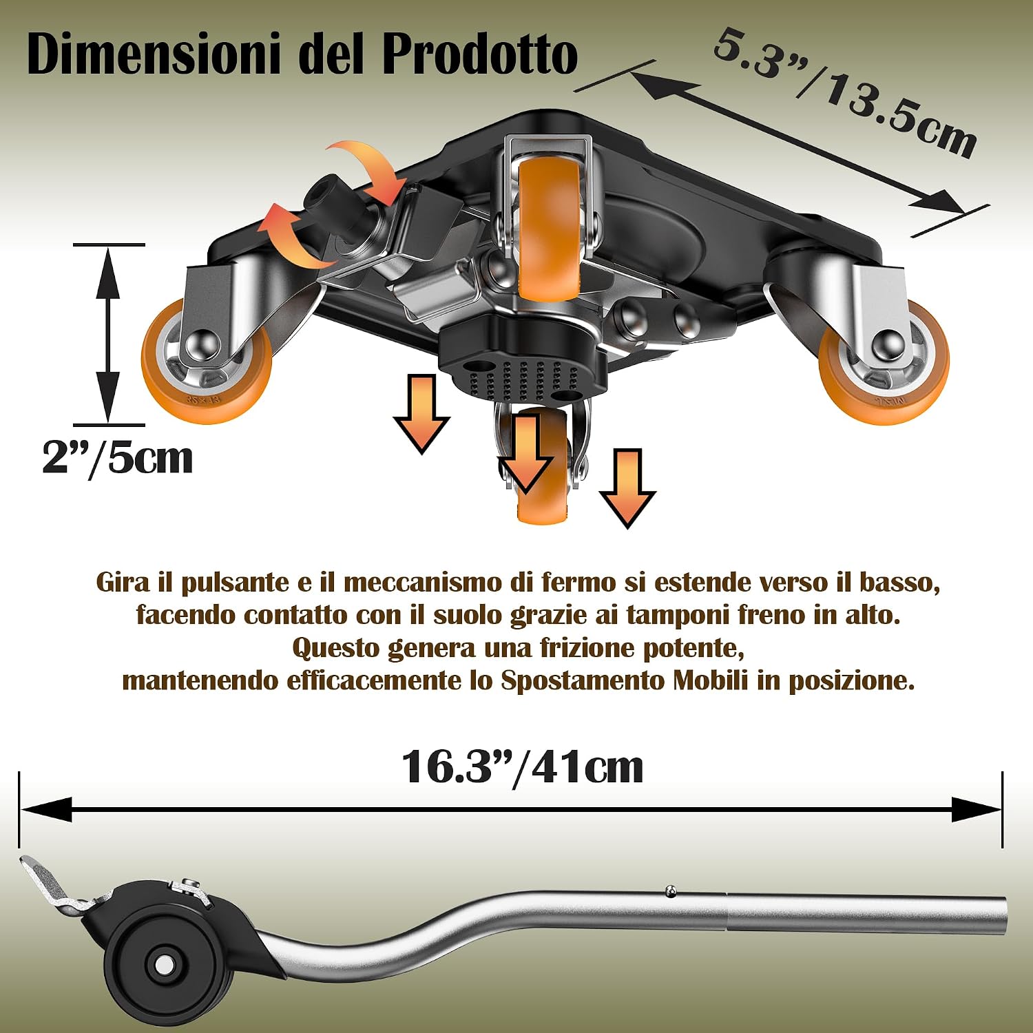 Detalle 2 de ONEON Spostamento Mobili Plus 125 kg
