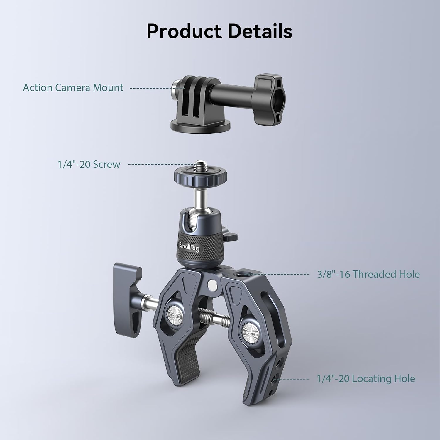 Thumbnail 4 de SMALLRIG 4102B Super Clamp Max 3,5kg