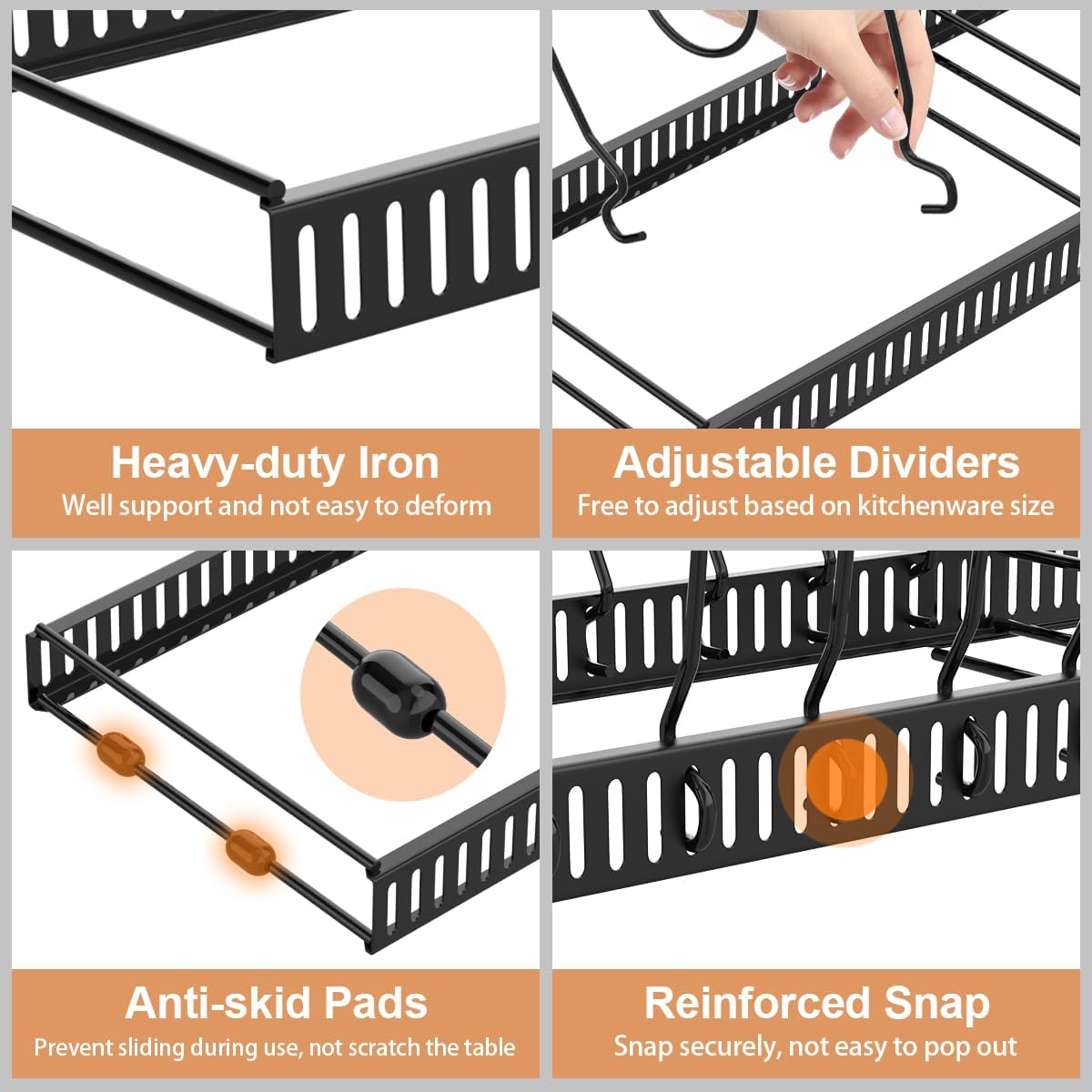 Detalle de Housolution Pot and Pan Organizer 22.83"