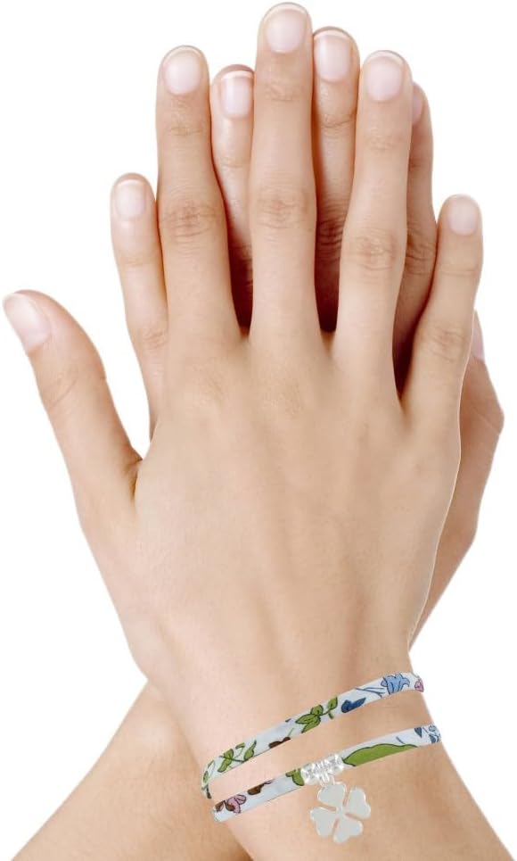 Thumbnail 1 de LES POULETTES BIJOUX — Bracelet Double Tour Lien liberty et Trèfle Argent 925 (Classics)
