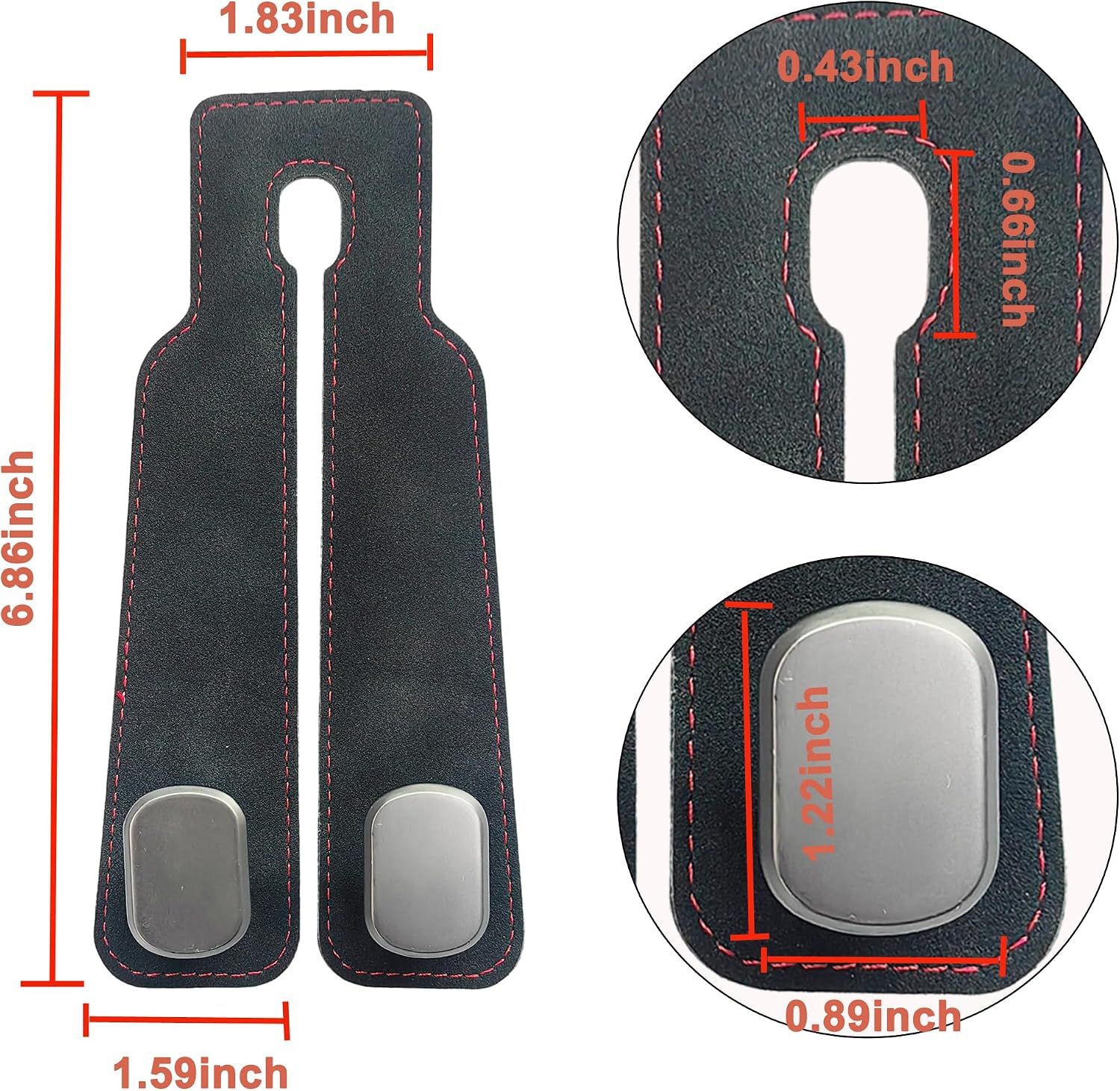 Thumbnail 1 de Amelity Car Headrest Hooks — 2 Pack Purse Hook for Car (Black)