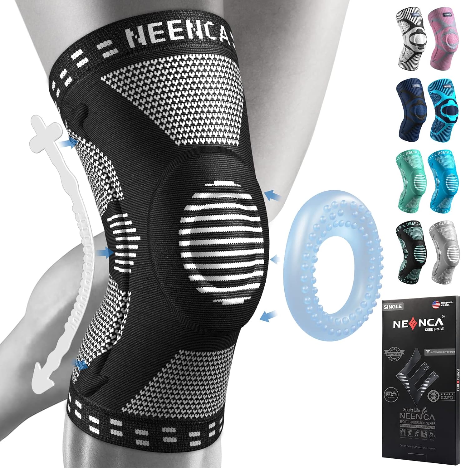 Detalle de NEENCA ACE-53 Knee Support 2 Tech Layers