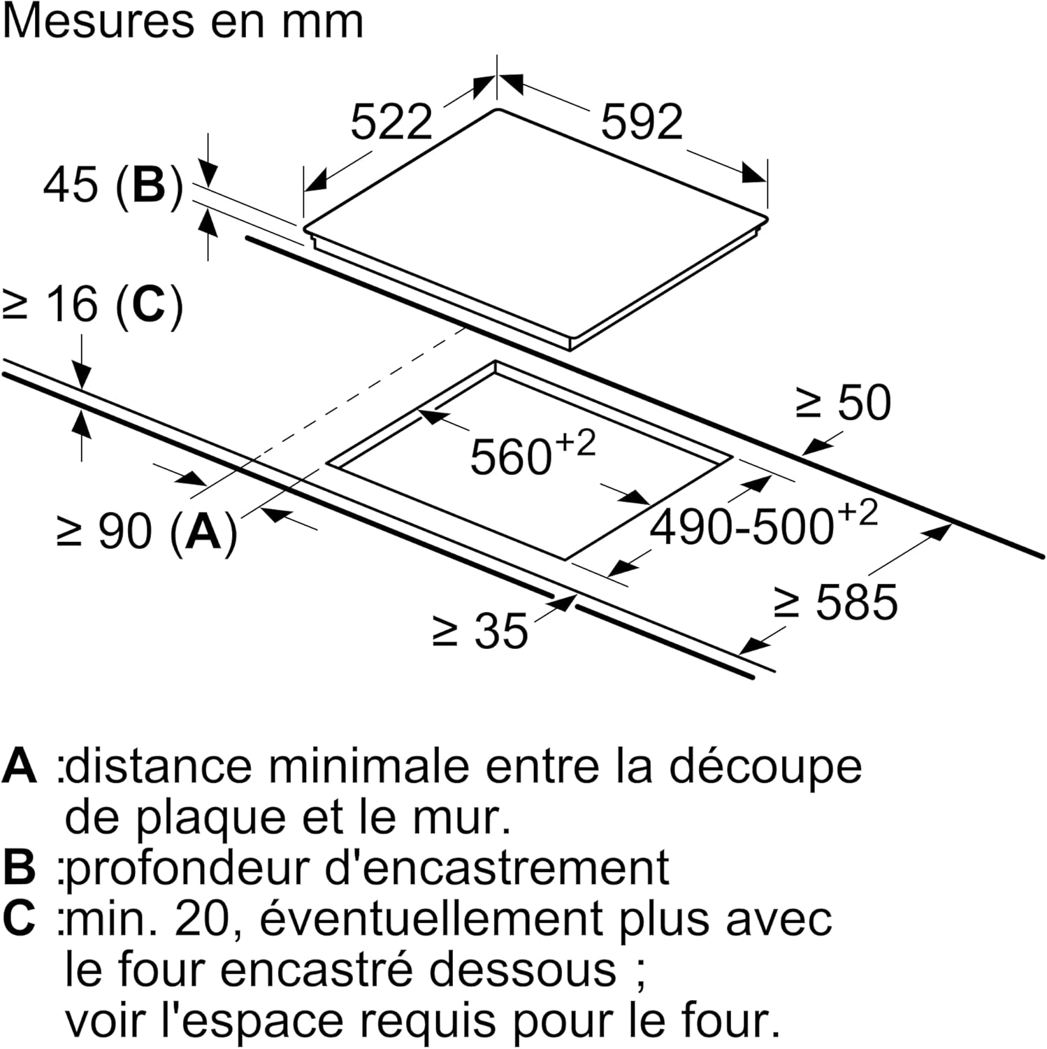 Thumbnail 4 de Bosch PUC611BB5E Série 4 – Plaque à induction 3 feux 60 cm noire (4600 W)