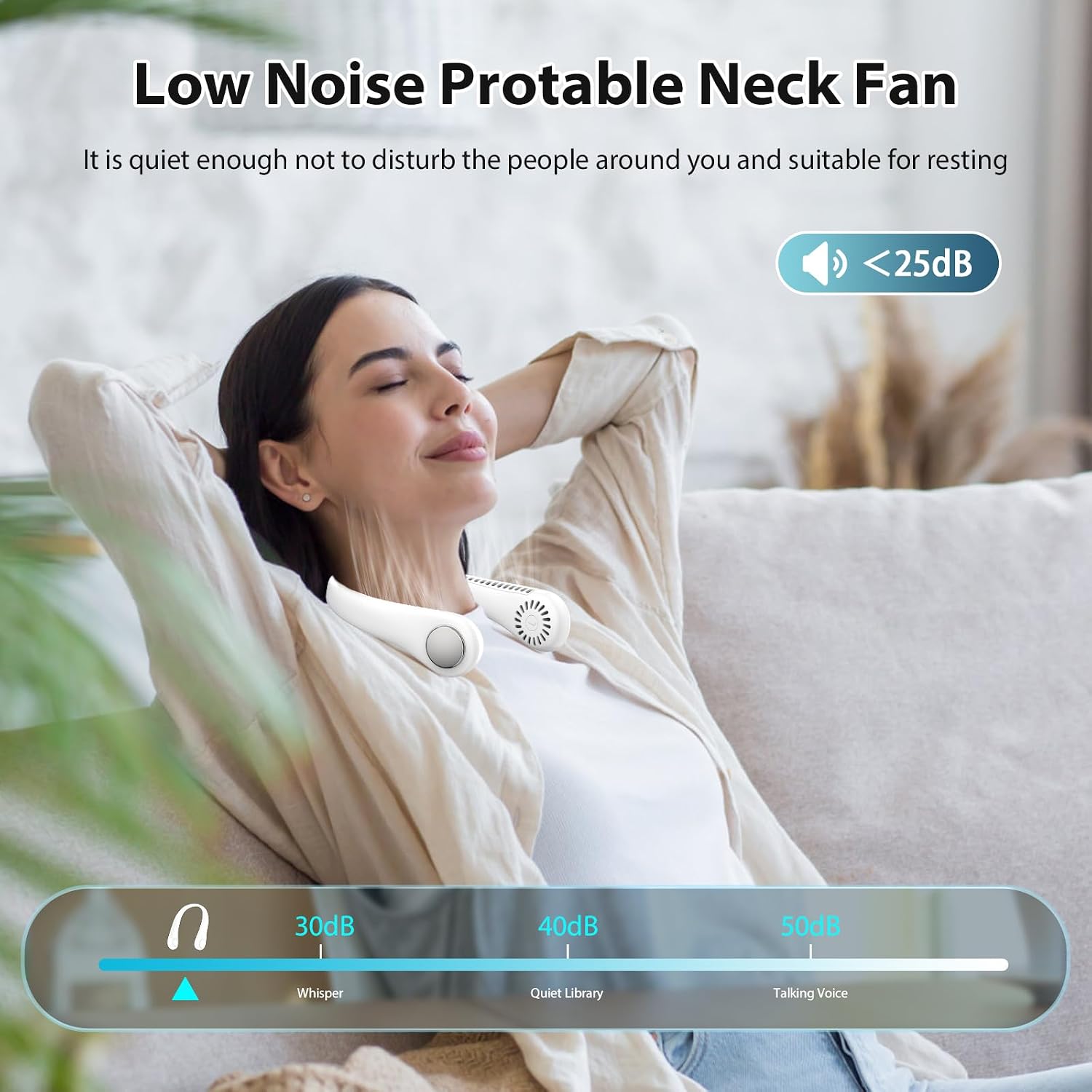 Detalle 2 de ITHKY Neck Fan 2600mAh wearable fan