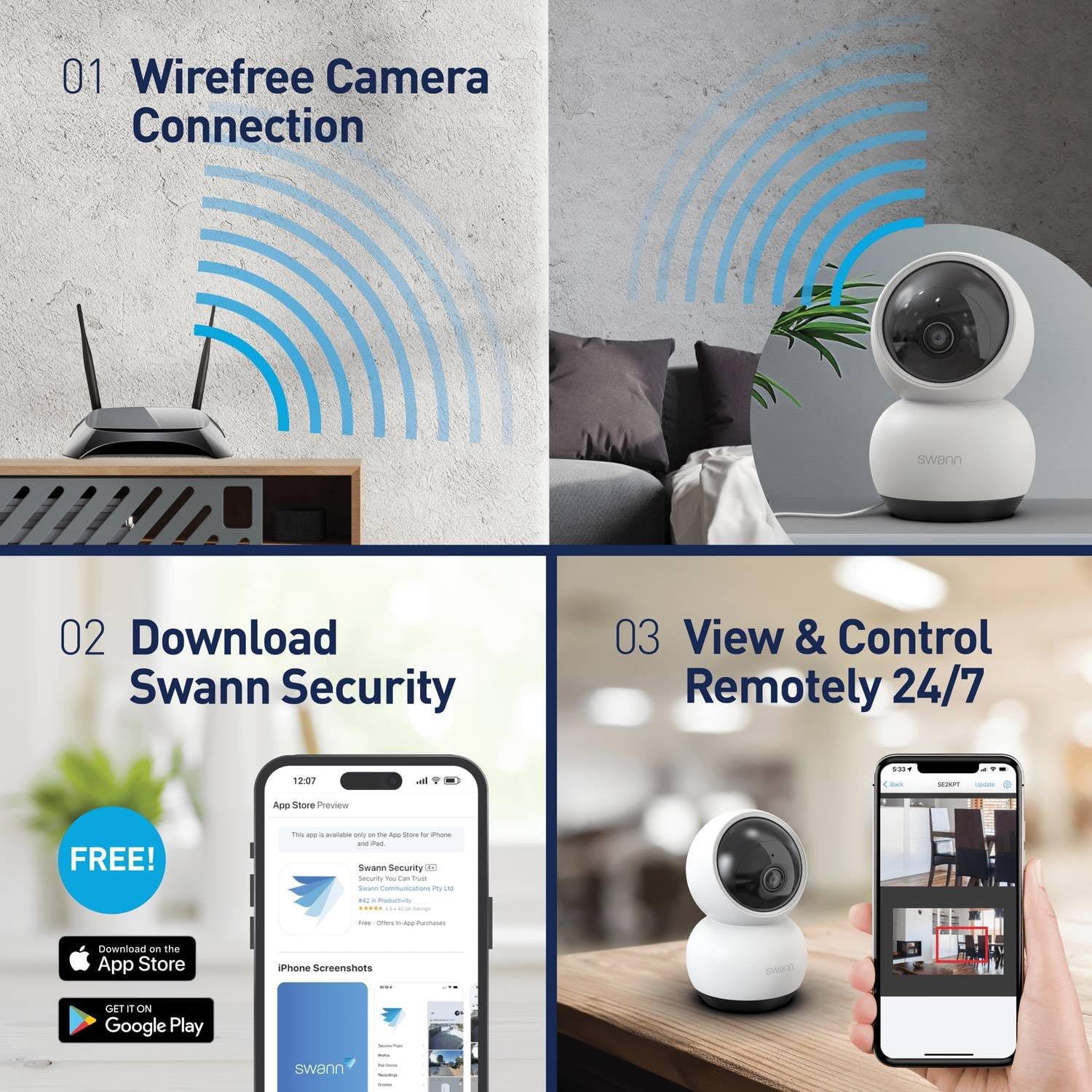 Thumbnail 5 de Swann EVO Wi-Fi security camera 2K PTZ