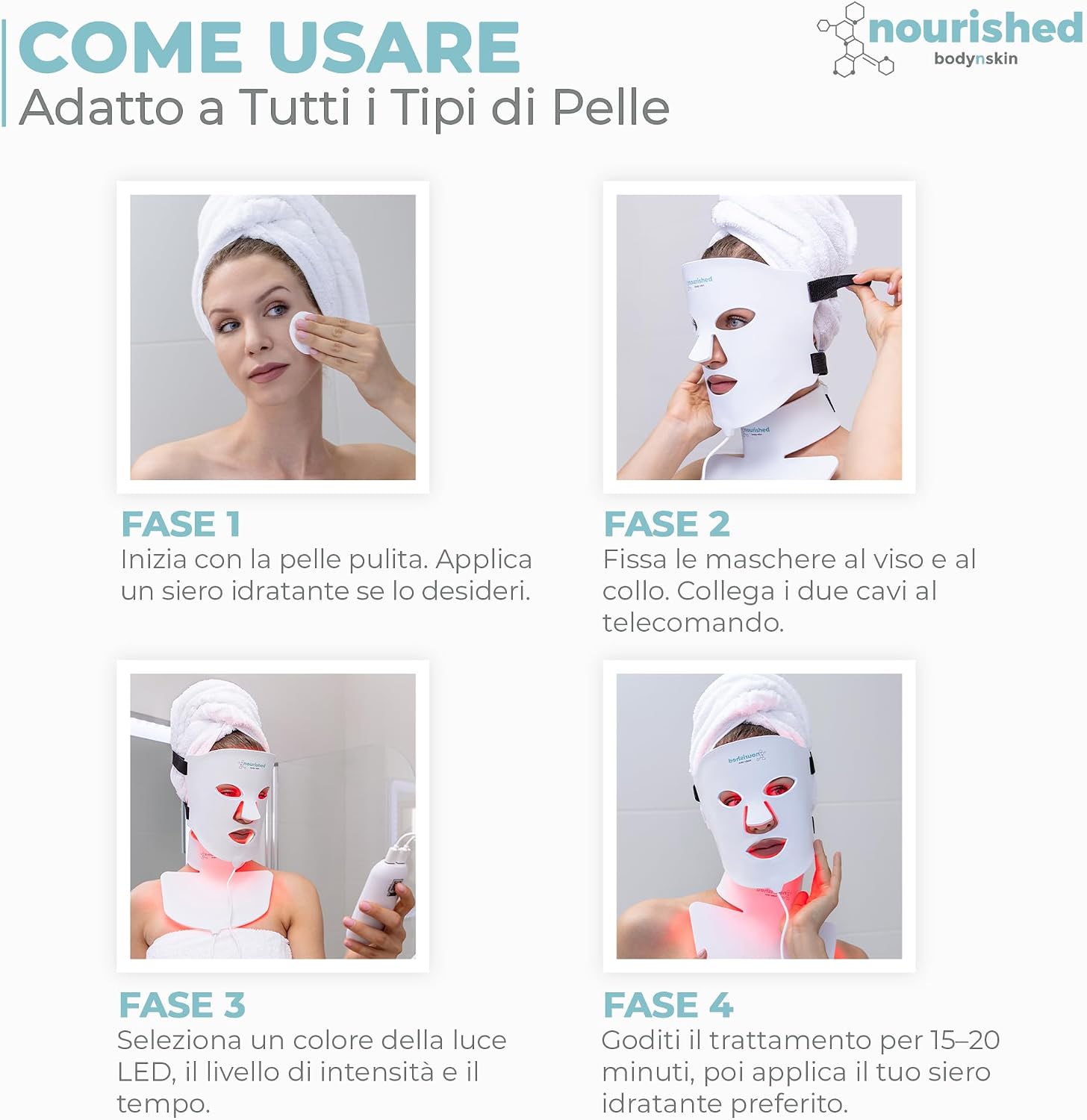 Thumbnail 6 de Nourished Bodynskin Maschera LED viso collo