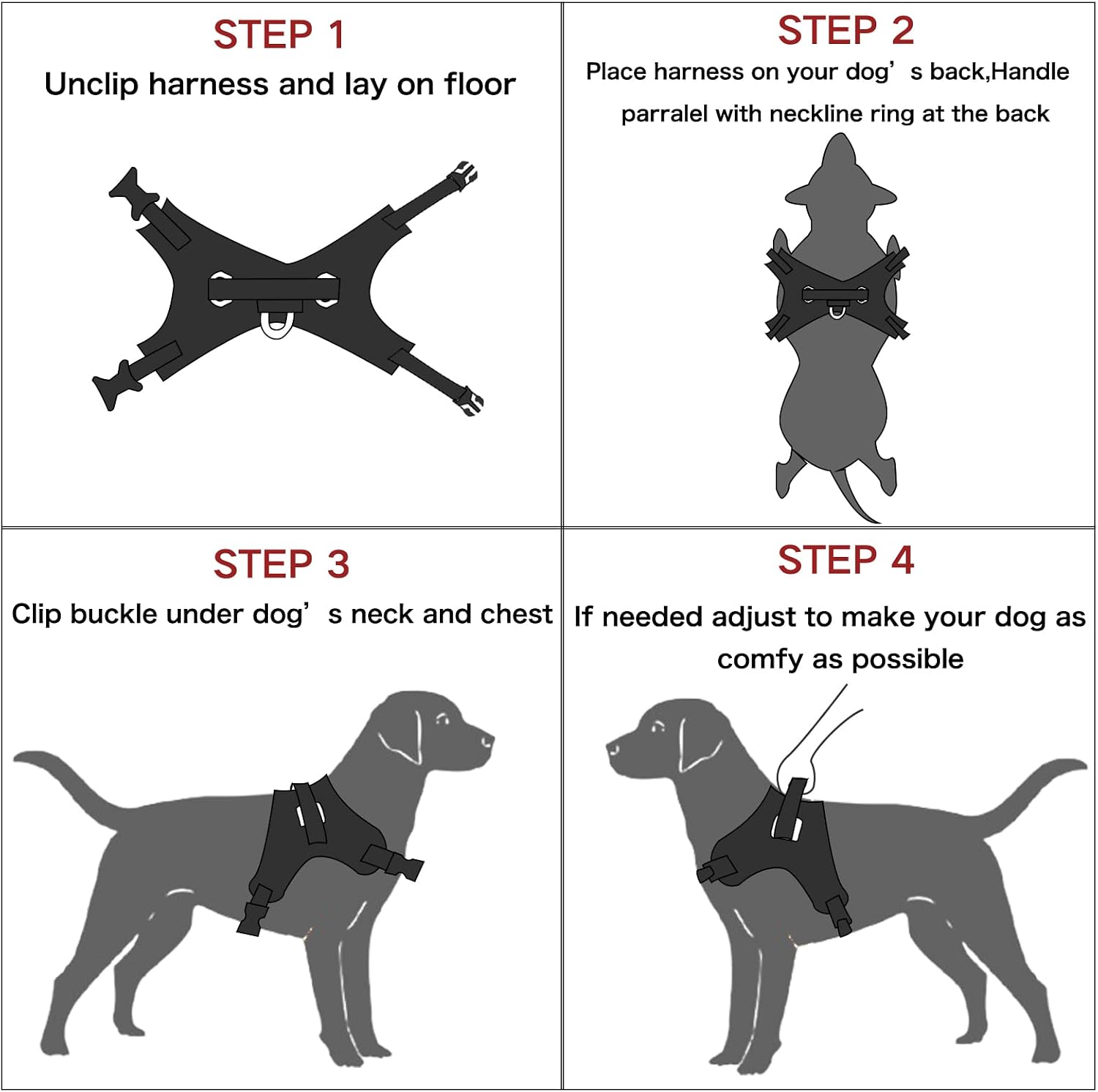 Thumbnail 5 de FYY No Pull Dog Harness Breathable Adjustable Vest