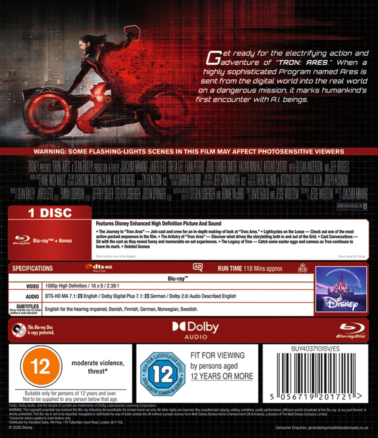 Thumbnail 5 de TRON Ares BD Blu-ray by elevation sales limited