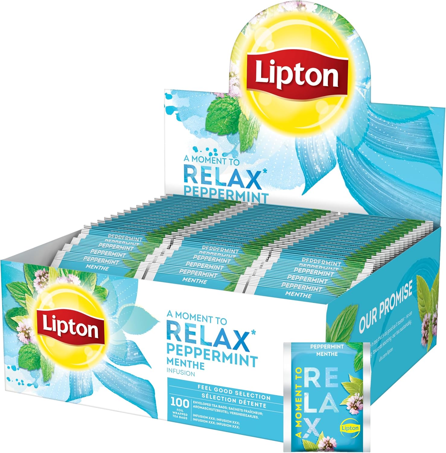 Detalle de Lipton Séléction Détente Coffret Thé Noir Fruits Rouges – 100 Sachets