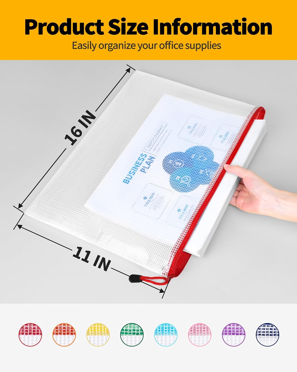 Detalle 2 de SUNEE Plastic Wallets A3 24 Pack